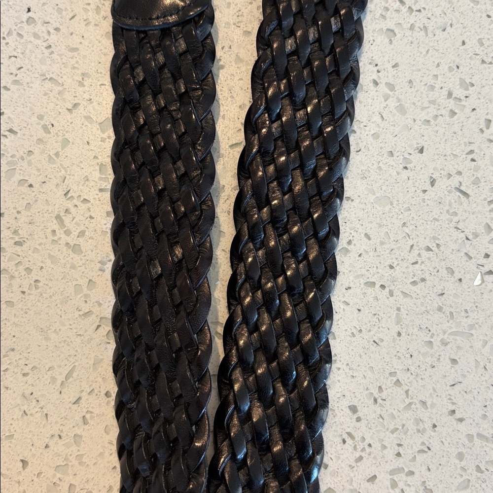 COACH Black Leather Braided Belt 3851 small - Picture 5 of 12
